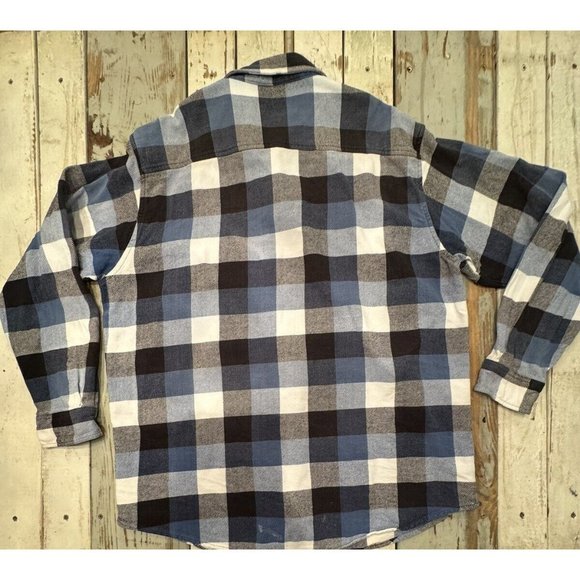 Vintage BIG MAC Workwear Shirt Men Size XL Brown Plaid Button Up Pocket Work 80s - Picture 11 of 12